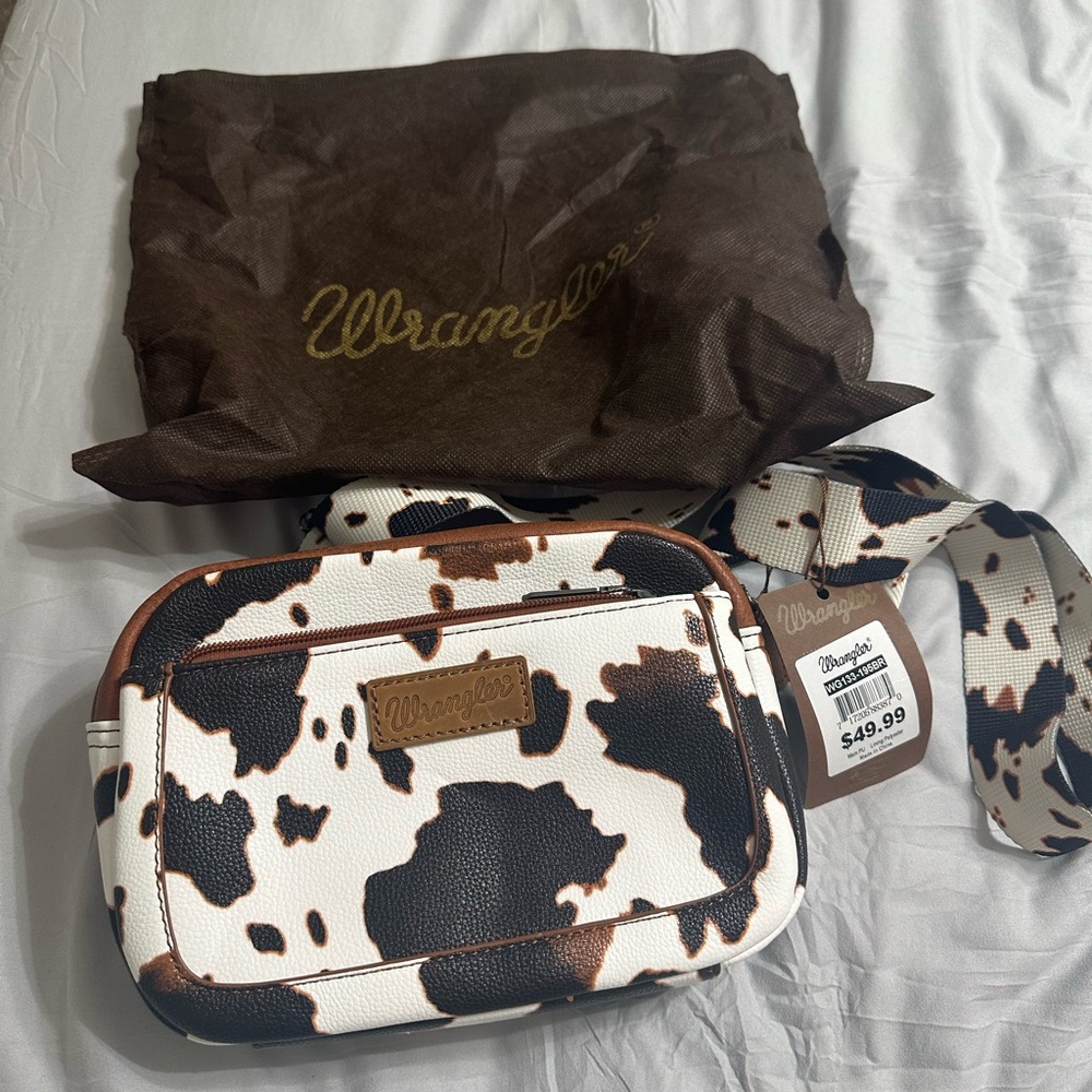 Wrangler Cow Print Crossbody Bag